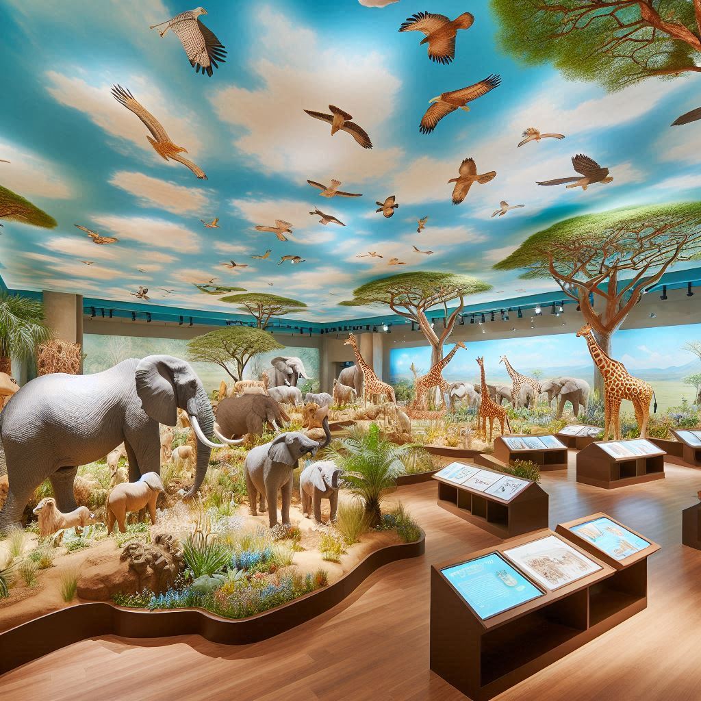 una sala museística