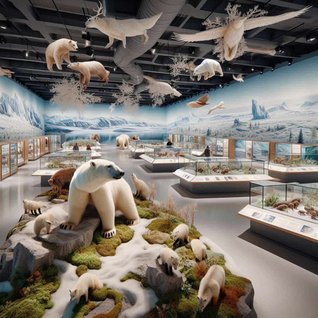 una sala museística tundra